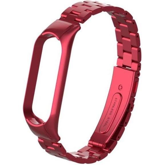 Thumbnail - MU Style Metal Series (Edelstahl, Mi Band 6, Mi Band 5), Uhrenarmband, Rot