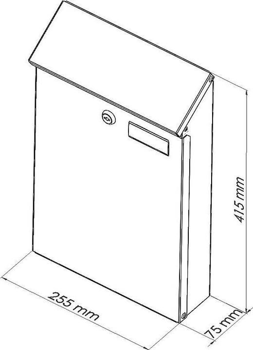 Actual product image SafePost 958 Letterbox anthracite RAL7016 matt