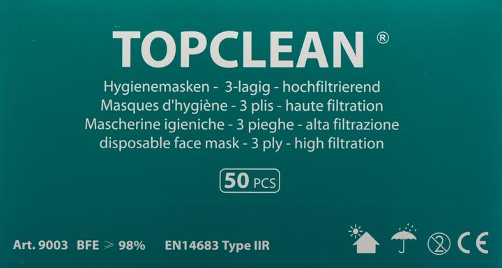 Actual product image Topclean Face mask (Type II, 50 x)