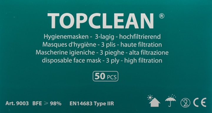 Image du produit Topclean Masque buccal (Type II, 50 x)