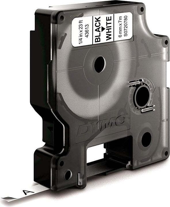 Produktbild Dymo Strip D1 6mm x 7m, black on white (0.60 cm, Weiss)