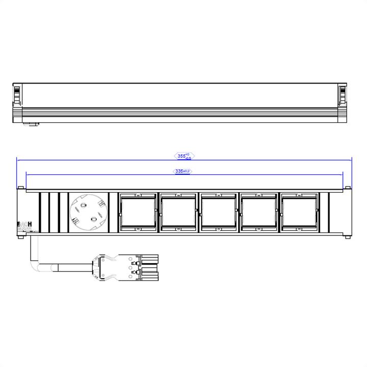 Image du produit Bachmann CONI 1xSchuko & 5xEmpty (6x, CEE 7/3)