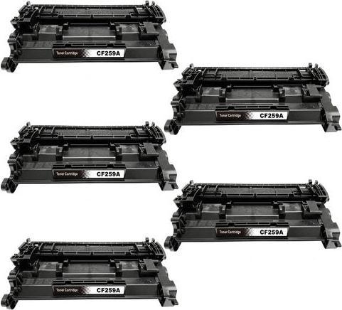 Actual product image Hermex Compatible HP 59A CF259A Toner black (with chip) Set of 5 (FC)