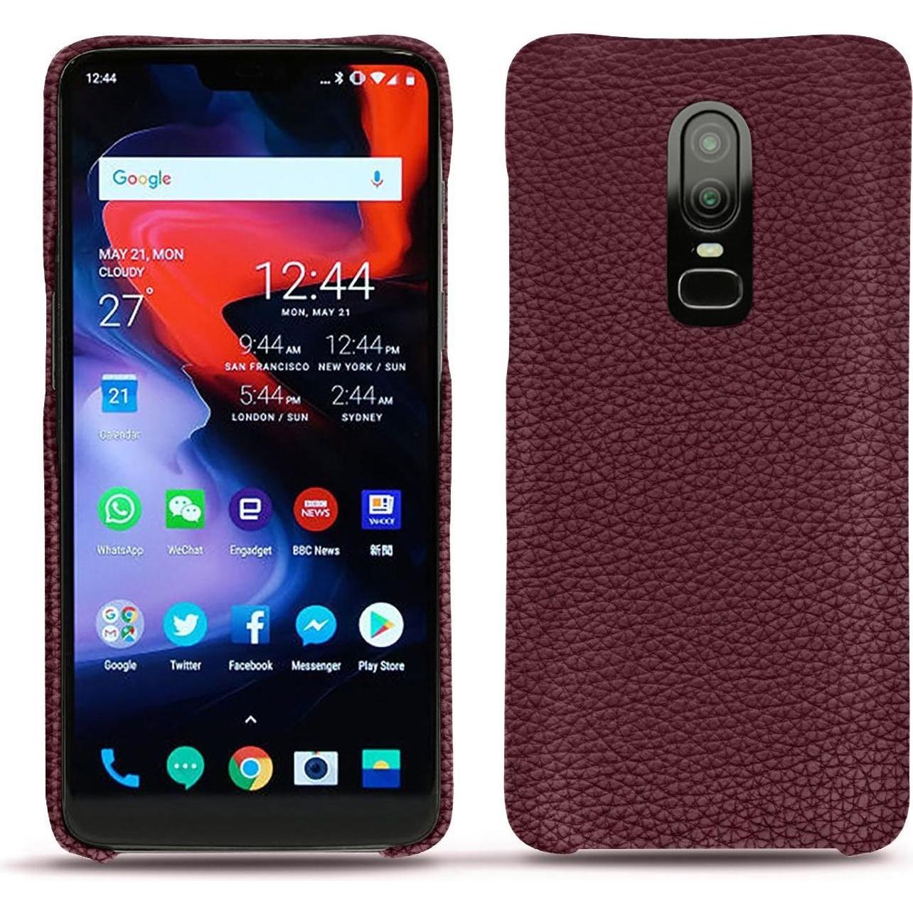 Thumbnail - Noreve Lederschutzhülle (OnePlus 6), Smartphone Hülle, Violett