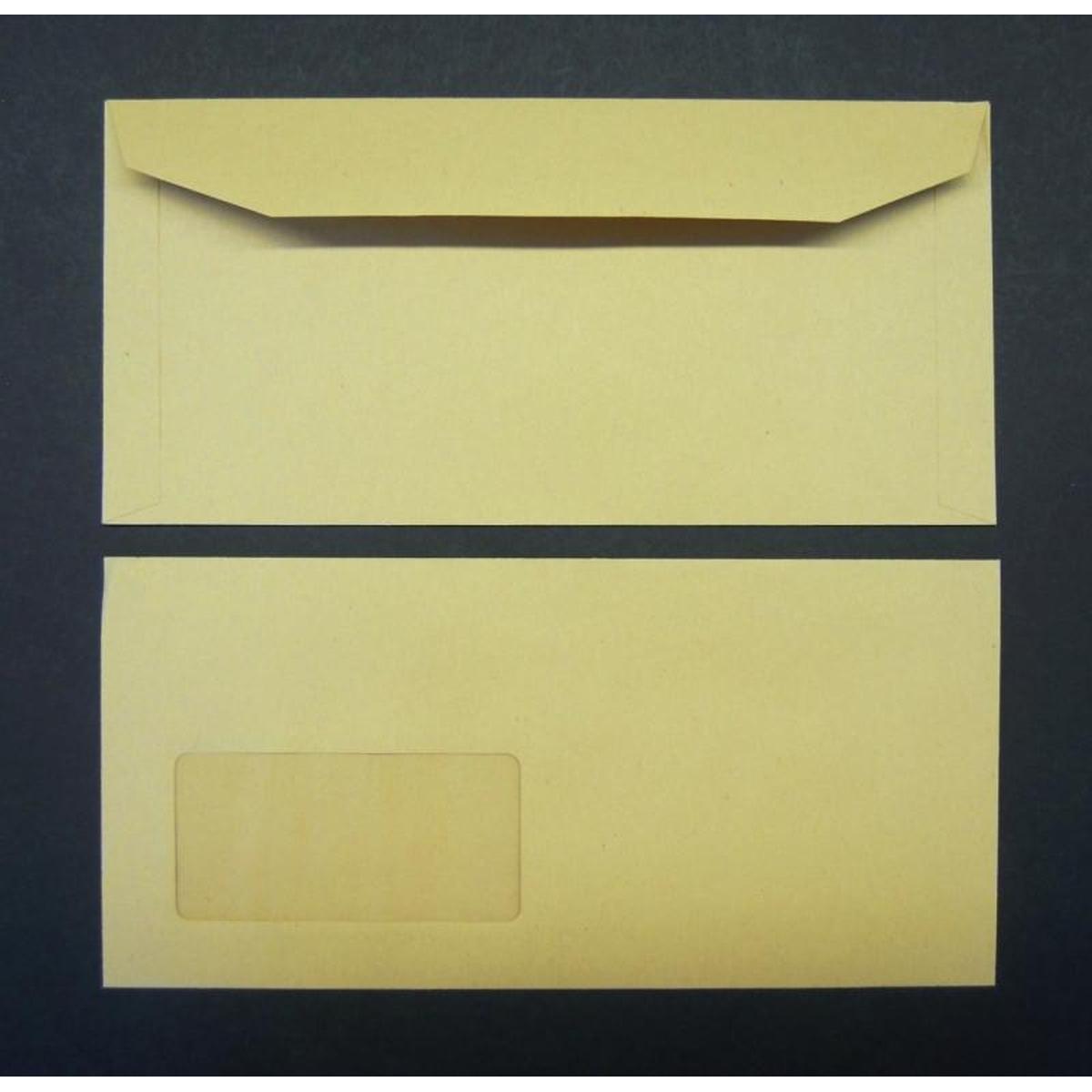 Thumbnail - Blanke, Briefumschlag, Kuvertierhüllen 114x235mm 80g/qm gummiert Sonderfenster VE=1000 Stück braun (1000 x)