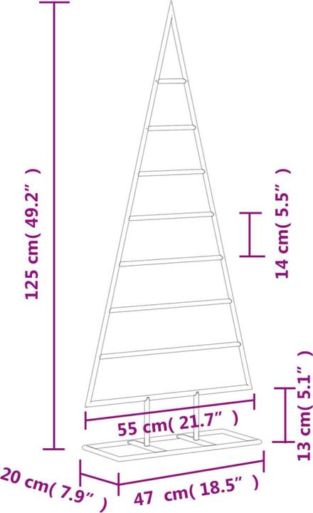 Produktbild vidaXL -Weihnachtsbaum für Dekorationen 150 cm