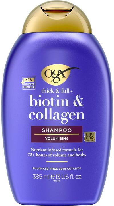 Actual product image Ogx Shampoo Biotin and Collagen 385 ml (385 ml, Liquid shampoo)