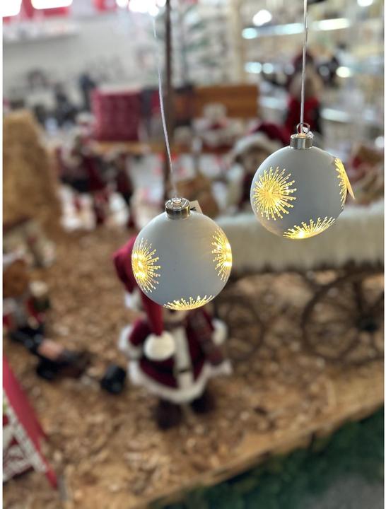 Actual product image GuGus LED glass ball silver