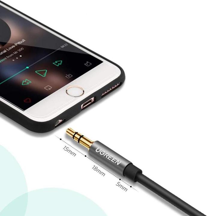 Actual product image Ugreen 3.5mm Klinke – 3.5mm Buchse (1 m, AUX cable)