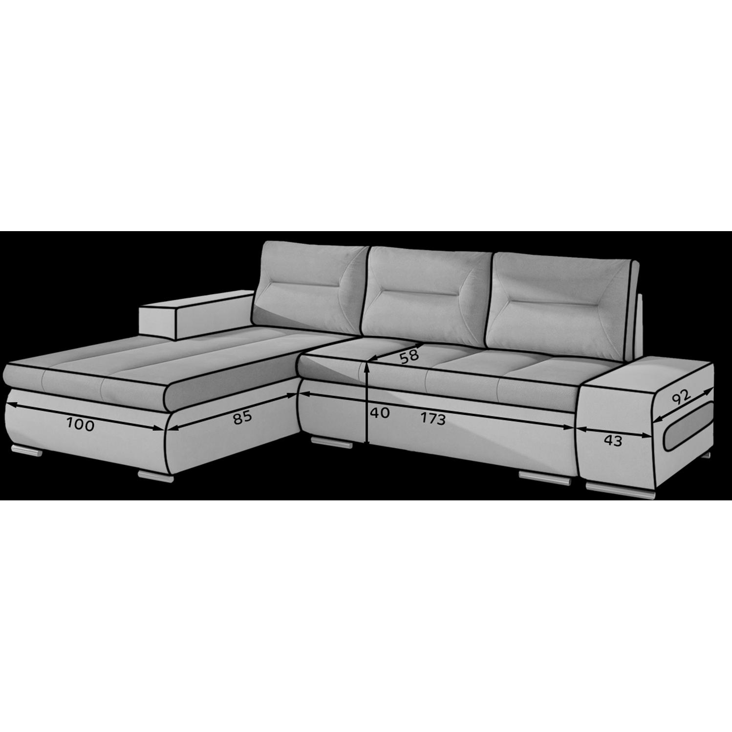 Thumbnail - ELTAP, Sofa, Ottavio (Ecksofa, 4-Sitzer, Bettsofa)