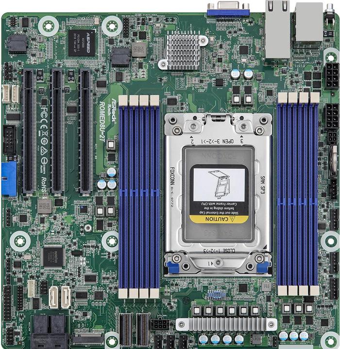 Produktbild AsRock Mainboard ROMED8U-2T micro-ATX Sockel SP3 Single (SP3, mATX)