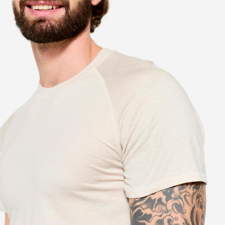 Produktbild Kimjaly Yoga T-Shirt Herren weich - leinenbeige (XXL)