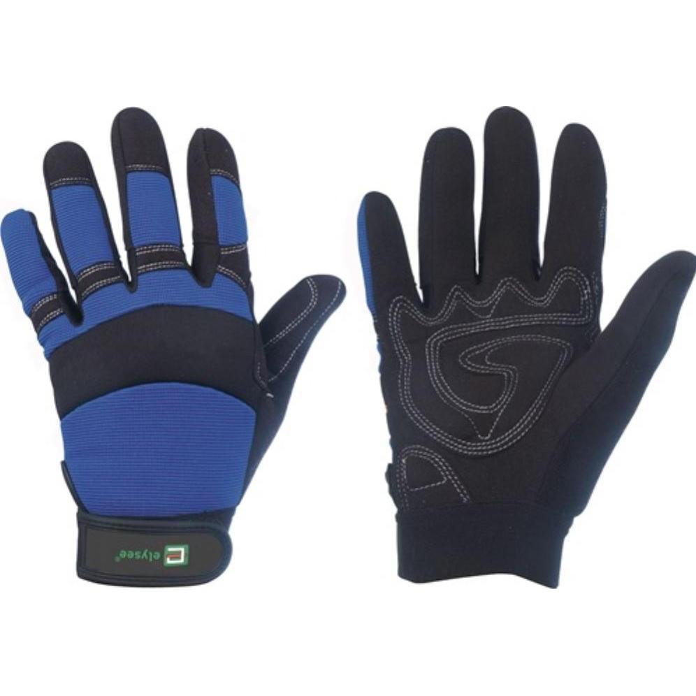 Elysee, Schutzhandschuhe, Kunstlederhandschuhe Master Grösse 10 schwarz/blau EN 388 PSA-Kategorie II (10)