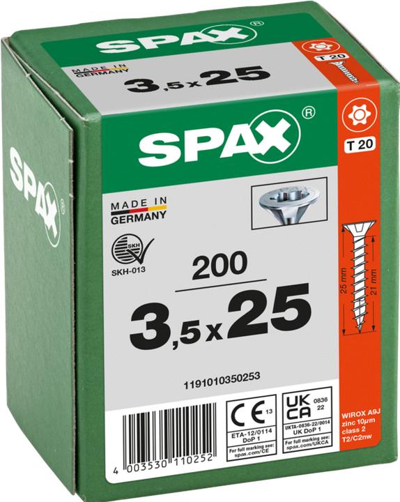 Produktbild Spax Senkmultikopf T-Star Plus T20 Vollgewinde Wirox (200 Schrauben pro Stück)