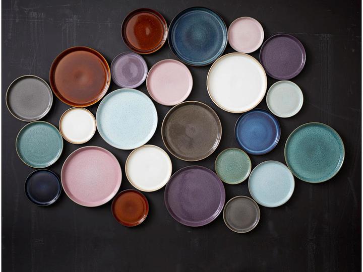 Image du produit Bitz Assiettes petit déjeuner et dessert 6 pièces, gris/rose clair (6x, 17 cm)