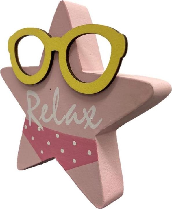 Immagine prodotto GuGus Supporto decorativo Stella d'estate in legno con scritta Relax Dimensioni 2x12x11,5 cm (2 x 12 x 11,5 cm)