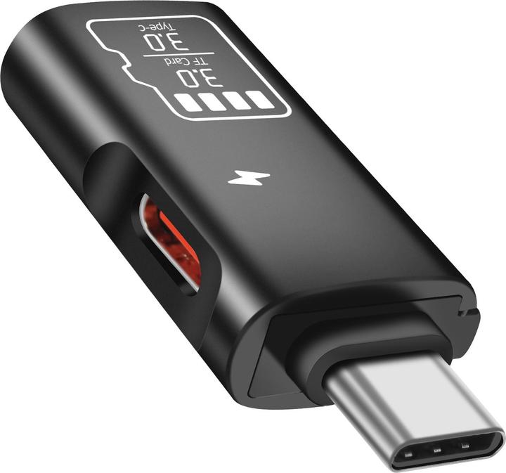 Immagine prodotto LinQ USB-C MicroSD Leser 5Gbps mit 10W Laden (USB 3.0)