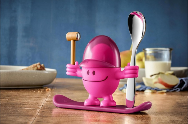 Productafbeelding WMF Eierdopje met lepel Grappig eierdopje Kinderen Plastic McEgg Roze (1 x)