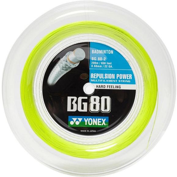 Yonex BG-80 Vectran Rouleau de 200 m, jaune, 0,68mm