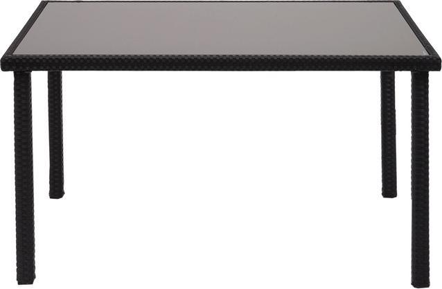 Immagine prodotto Swisshandel24 Tavolo in Poly Rattan, Tavolo da giardino, Tavolo da balcone, 120x75cm - nero (120 cm)