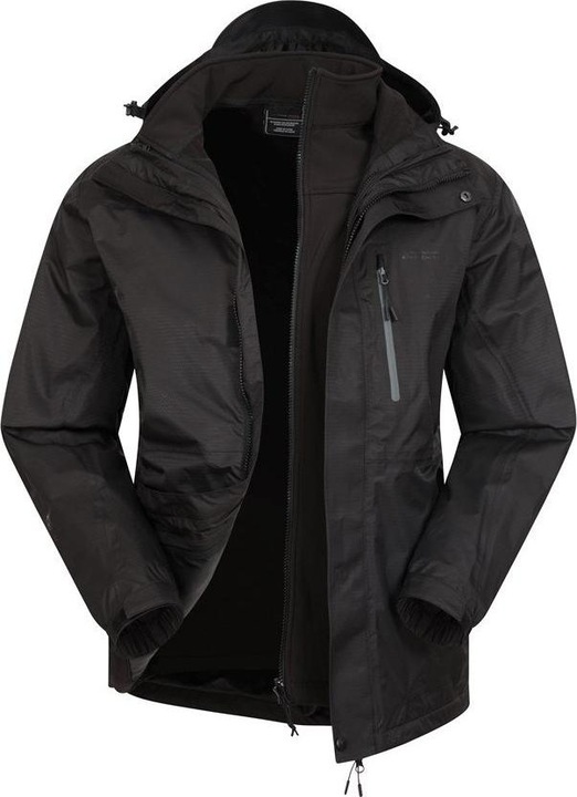Actual product image Mountain Warehouse Mens Bracken Extreme 3 in 1 Waterproof Jacket (XS)