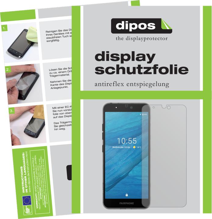 Dipos Screen Protector Anti-Glare (2 Piece, Fairphone 3, Fairphone 3+)
