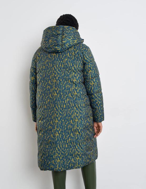 Actual product image Samoon Dark Star Fruit Pattern Coat