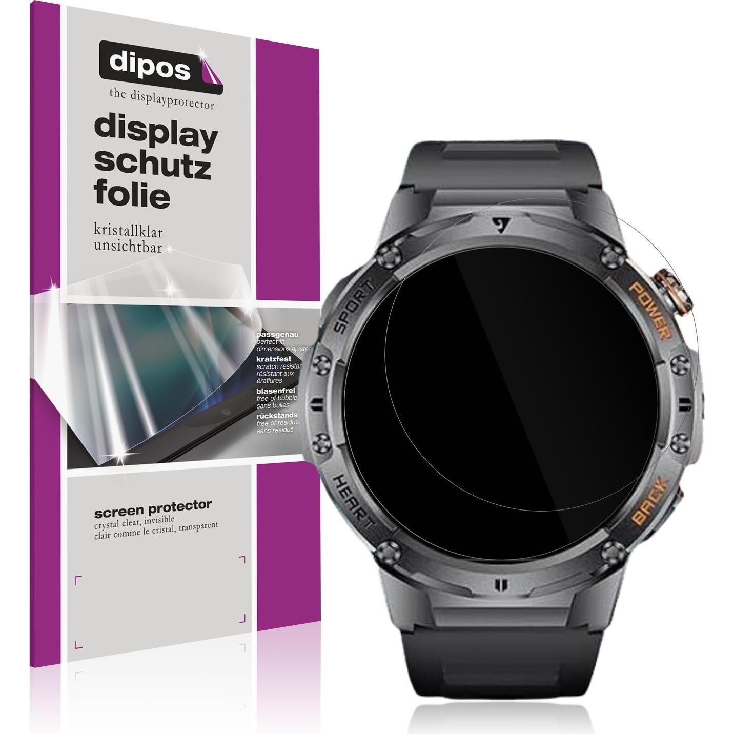 Dipos Schutzfolie Klar für ESFOE DM1-F-ZC, Smartwatch Schutzfolie, Transparent
