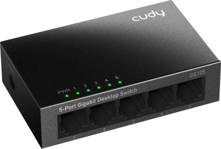 Actual product image Cudy GS105 network switch Gigabit Ethernet (10/100/1000) Black (5 Ports)