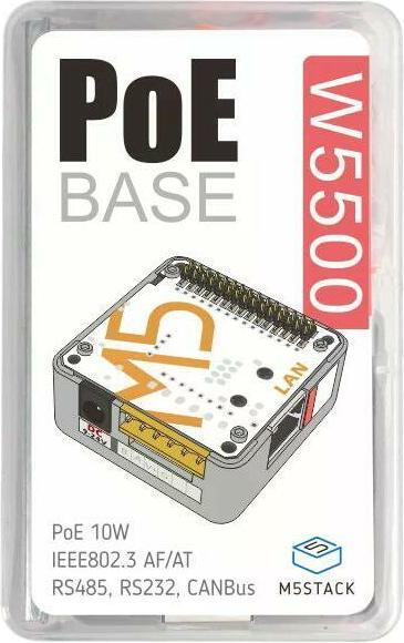 Actual product image M5Stack Lan Module W5500 with PoE V12