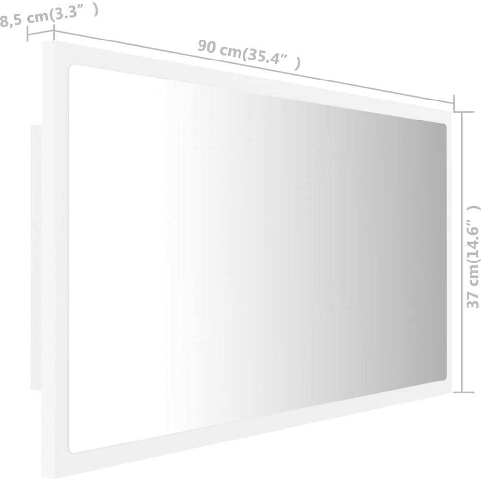 Thumbnail - VidaXL, Spiegelschrank, Sheilakathryn (90 x 8.5 x 37 cm)