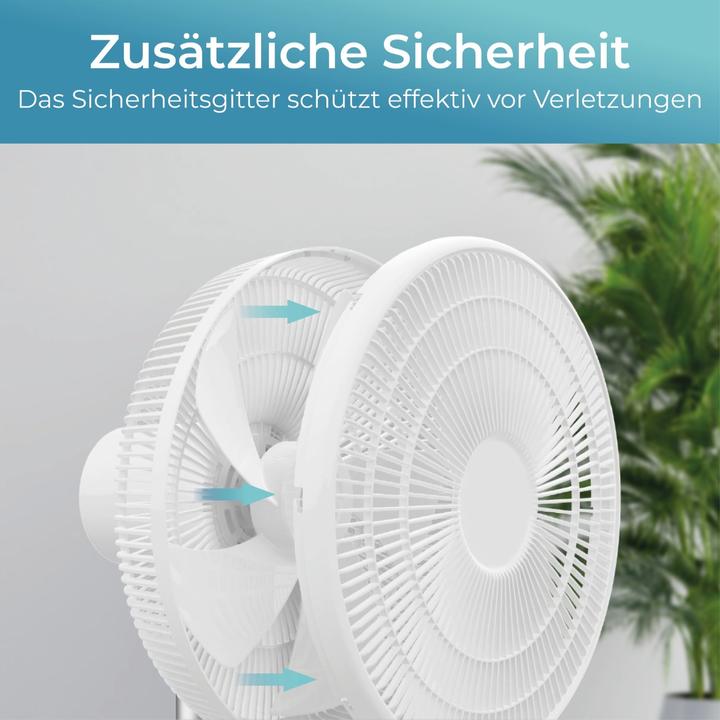 Actual product image KLAMER Silent Ventilator mit Fernbedienung, 12 Geschwindigkeitsstufen, autom. 90° Oszillation (57.90 dB)