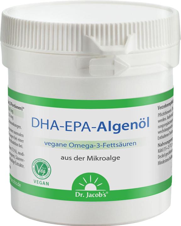 Actual product image Dr. Jacob's DHA-EPA Algenöl (60 pcs., Capsules, 62 g)