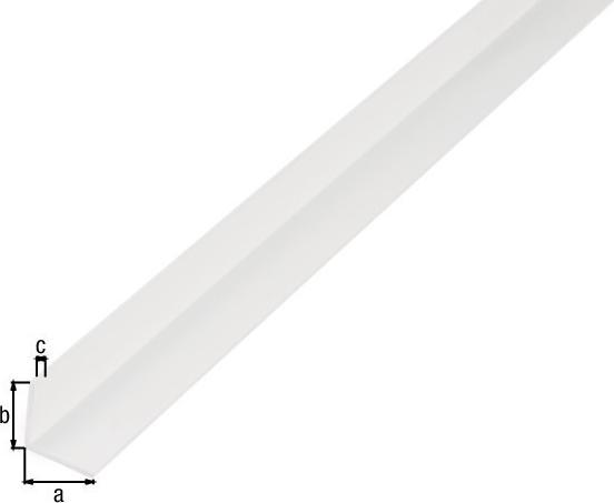 Actual product image Kaiserthal Angle profile PVC white 20x20x1.5 mm, 1 m