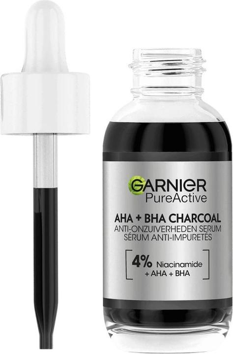 Image du produit Garnier Pure Active Aha + Bha Charcoal Serum (30 ml)