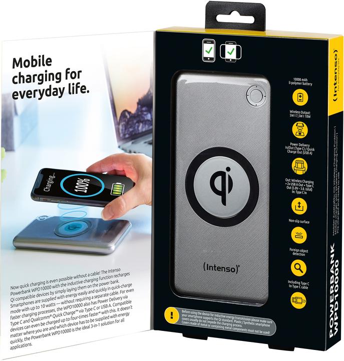 Productafbeelding Intenso Inductiebank (10000 mAh, 10 W, 37 Wh)