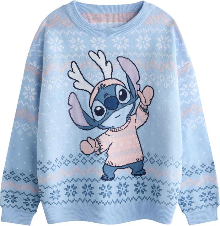 Produktbild Lilo & Stitch Pullover Mädchen weihnachtliches Design (116)