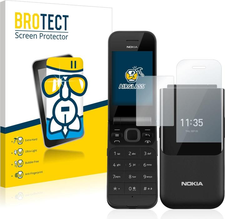 Actual product image BROTECT AirGlass Glass (1 pcs., Nokia 2720 Flip)