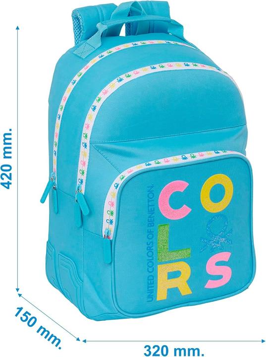 Actual product image Benetton Spring Backpack Pouch and Makeup Bag Set
