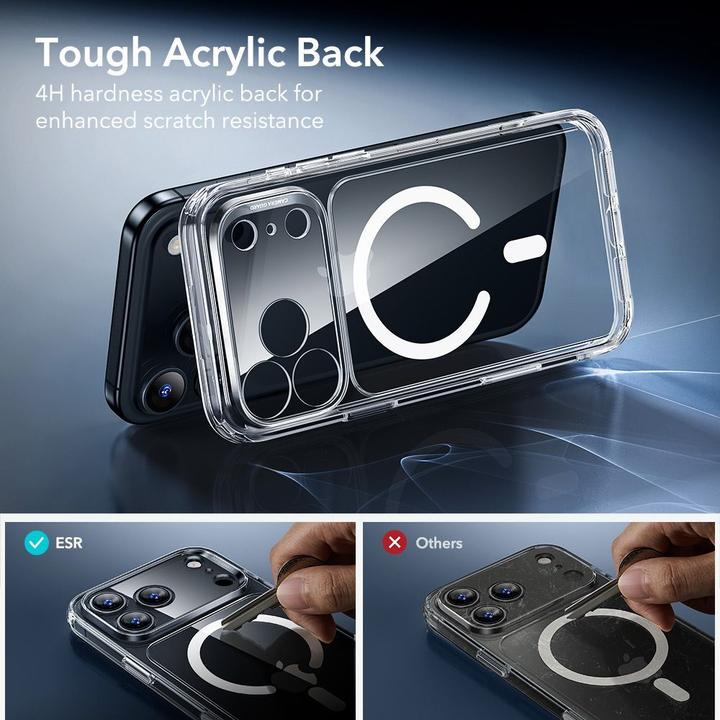 Produktbild ESR Classic Hybrid Magnetic Case (Camera Control), for iPhone 17 Pro, Clear (Apple iPhone 17 Pro)