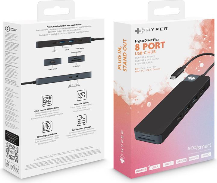 Image du produit Hyper HyperDrive Flex 8 Port USB-C (USB-C, 8 ports)