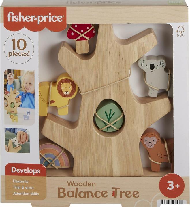 Actual product image Fisher-Price animal fun wooden balance tree