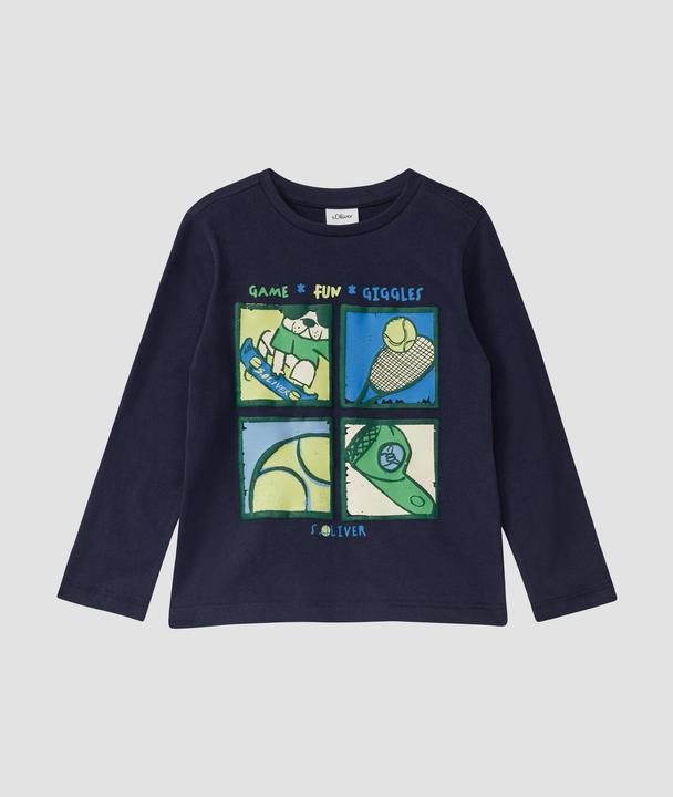 Produktbild s.Oliver T-Shirt Langarmshirt mit Frontprint (92)