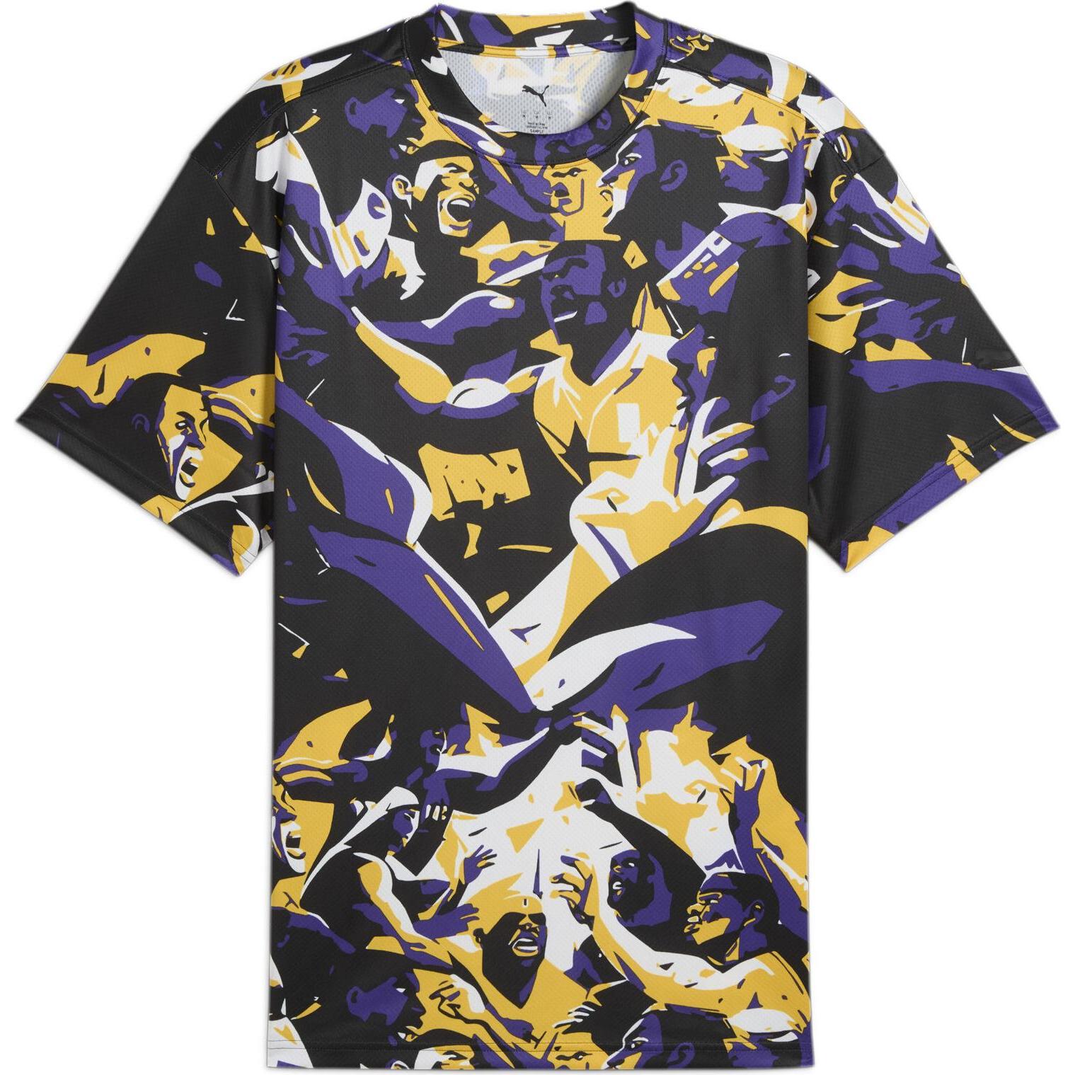 Puma, Herren, Sportshirt, Rival Rage AOP Tee (L), Violett, L