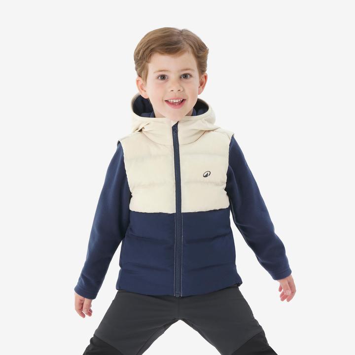 Immagine prodotto Quechua Wattierte Weste Kleinkinder Gr. 92–116 Wandern - NH500 blau/beige (122)