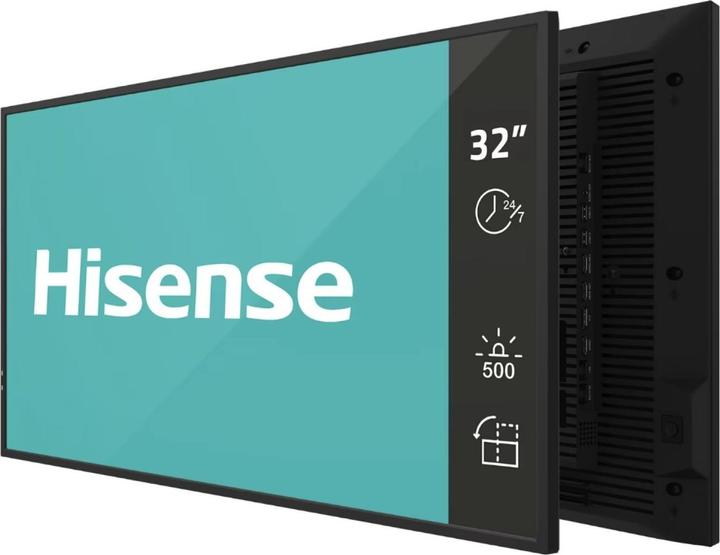 Actual product image Hisense Signage display 32DM66D 32", 24/7, UHD, 500cd/m², 25% haze (1920 x 1080 pixels, 32")