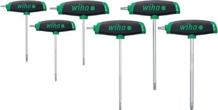 Wiha L-sleutel met kruisgreepset ComfortGrip TORX®6 stuks met zijaandrijving