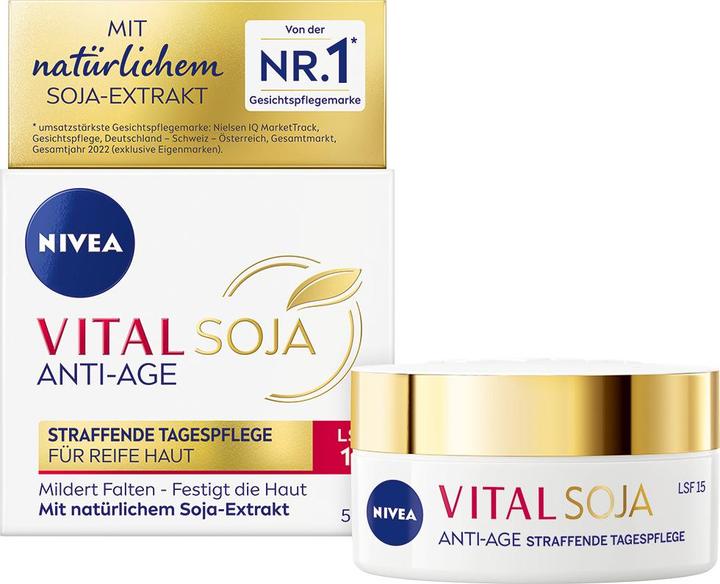 Image du produit NIVEA Vital Soja Anti-Age Soin de Jour Raffermissant SPF 15 (50 ml, Crème 24h, SPF 15)