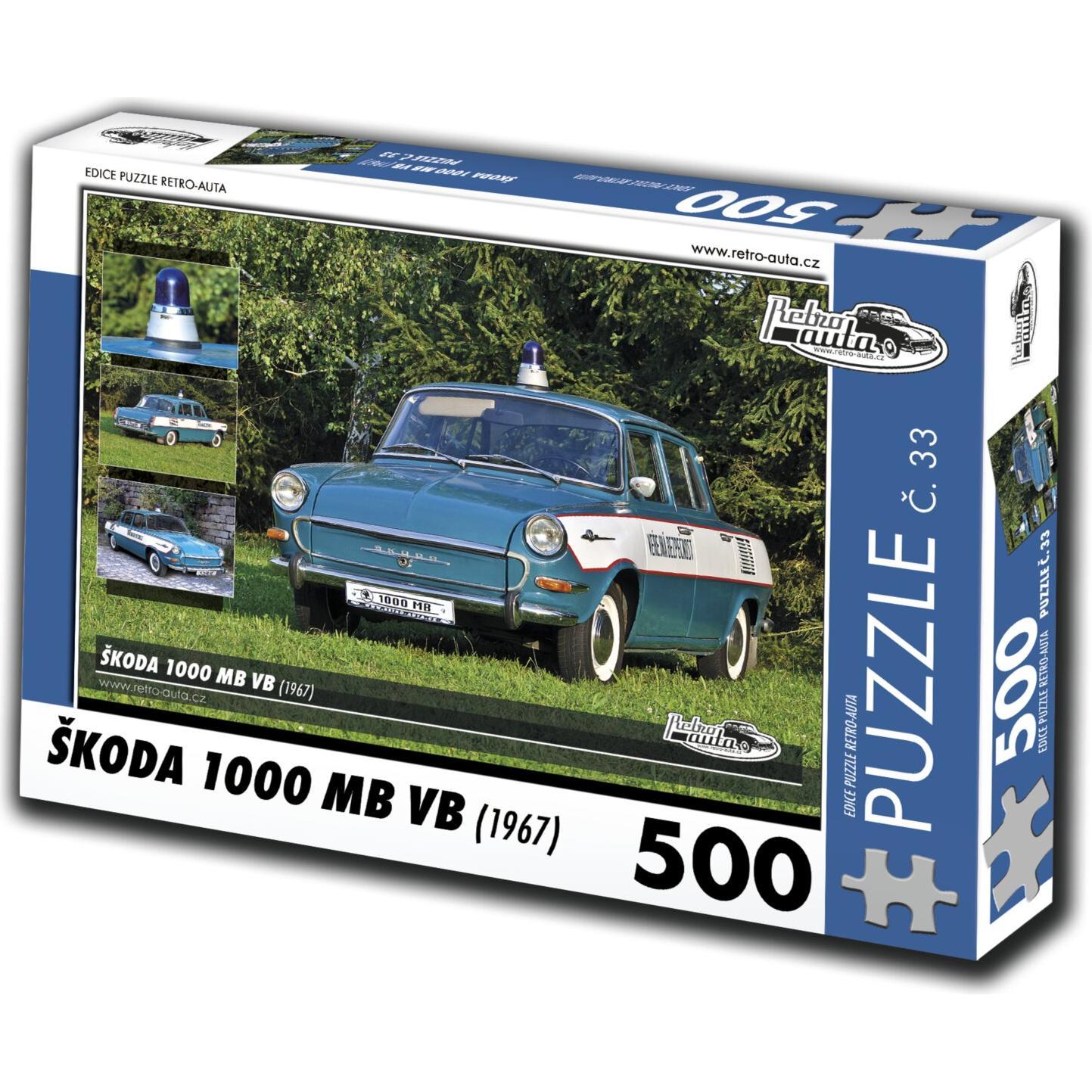 Retro-auta Puzzle Nr. 33 'koda 1000 MB VB (1967) 500 Teile (500 Teile)