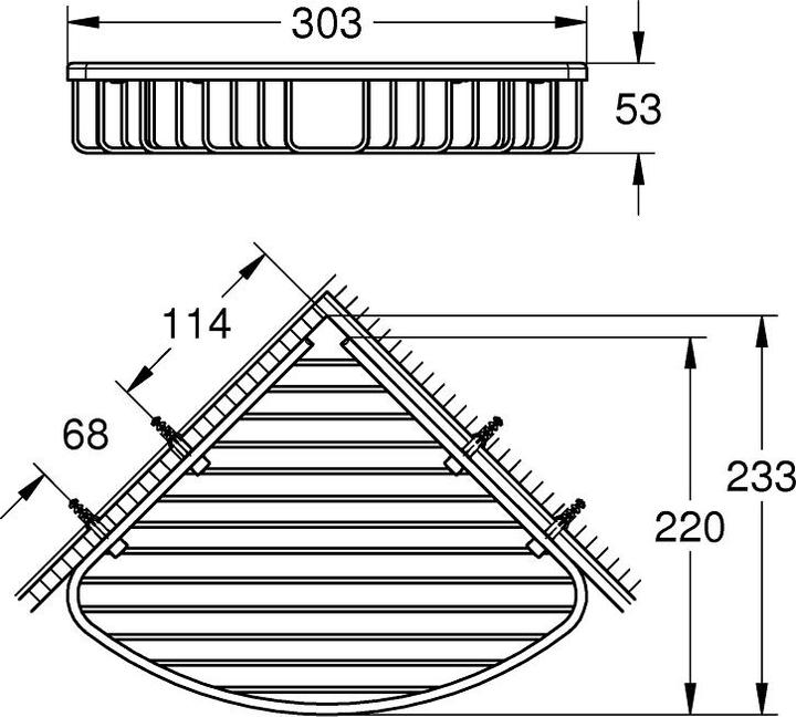 Produktbild Grohe Start Cosmopolitan QuickFix Ablagekorb, klebbar, chrom